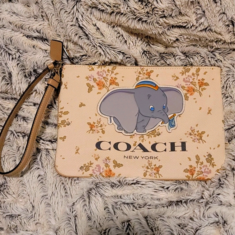 Authentic Coach Disney Dumbo wristlet
